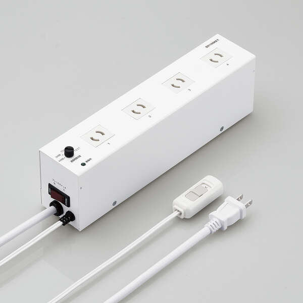 ELECOM 延長コード 電源タップ 2P 抜け止め 4個口 3m 充電時間設定可能 
