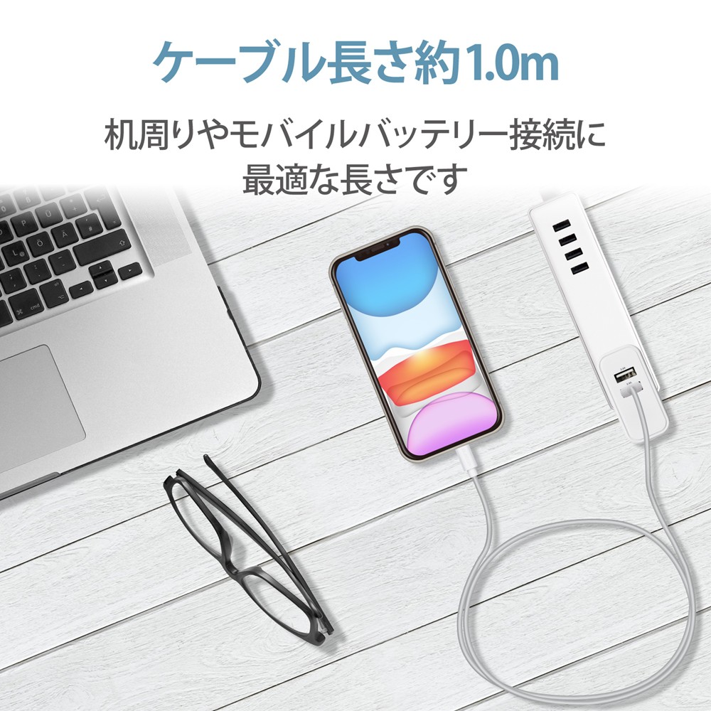 iPhone 充電ケーブル ライトニングケーブル 1m MFi認証 超急速