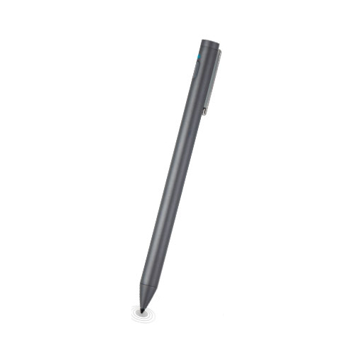 ELECOM アクティブスタイラスペン タッチペン 極細 2mm iPad専用 充電式 グレー オートスリープ機能 クリップ付 タブレット 滑らかな操作