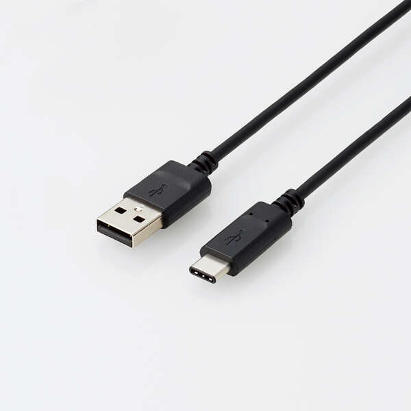 エレコム　USB2.0ケーブル　PS5対応　A-Cタイプ　ノーマル　2.0m　ブラック