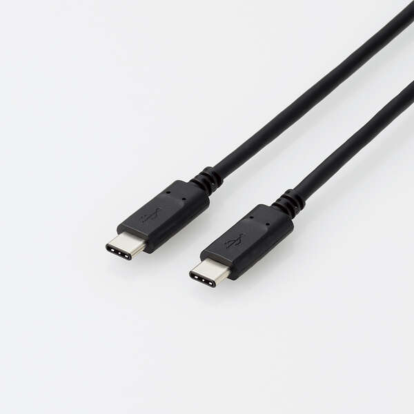 エレコム　USB2.0ケーブル　PS5対応　C-Cタイプ　ノーマル　4.0m　ブラック