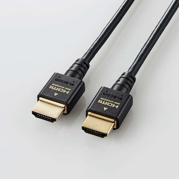 エレコム　HDMIケーブル　HDMI2.1　ウルトラハイスピード　スリム　2.0m　ブラック