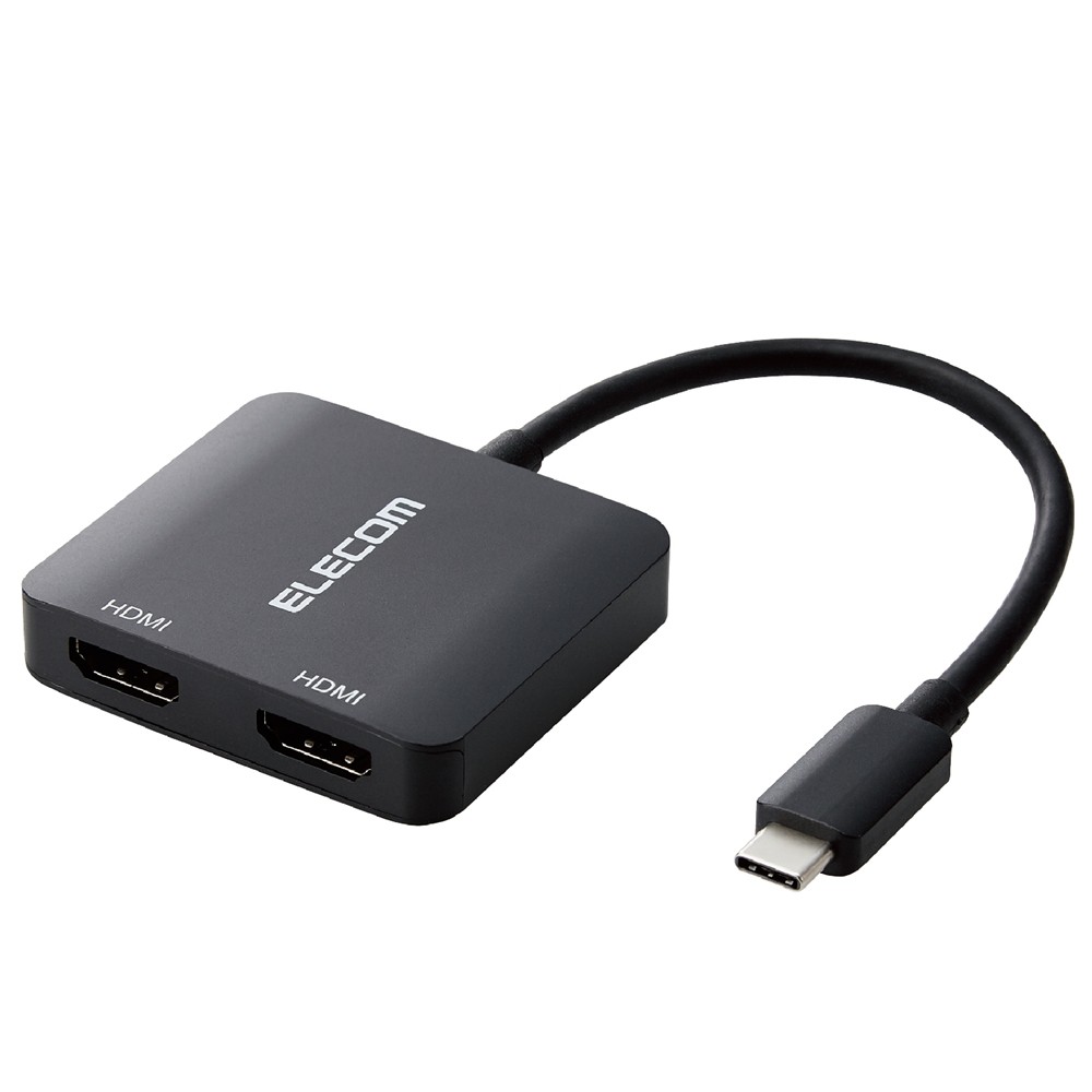 エレコム Type-C映像変換アダプタ HDMI 2ポート 映像出力 4K/2K対応 RoHS