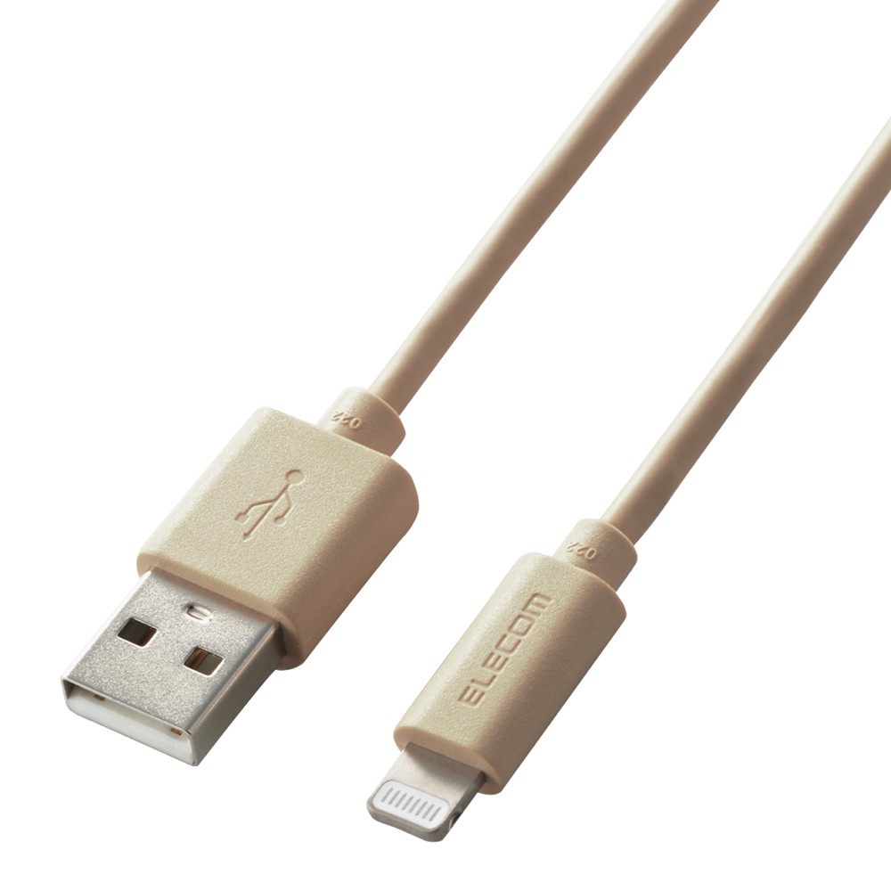 USB-A to Lightningケーブル/インテリアカラー/1m/ベージュ