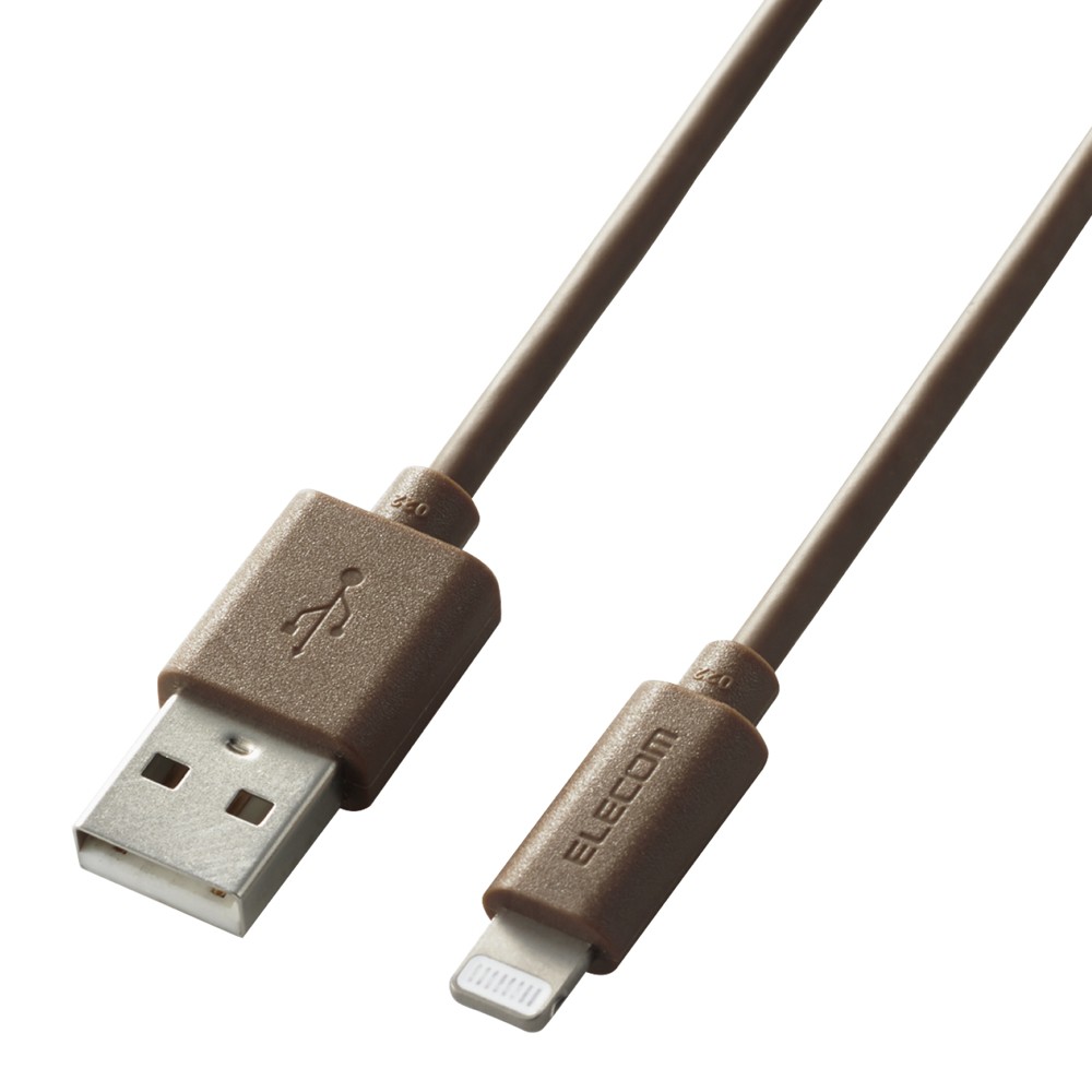 USB-A to Lightningケーブル/インテリアカラー/1m/ダークブラウン