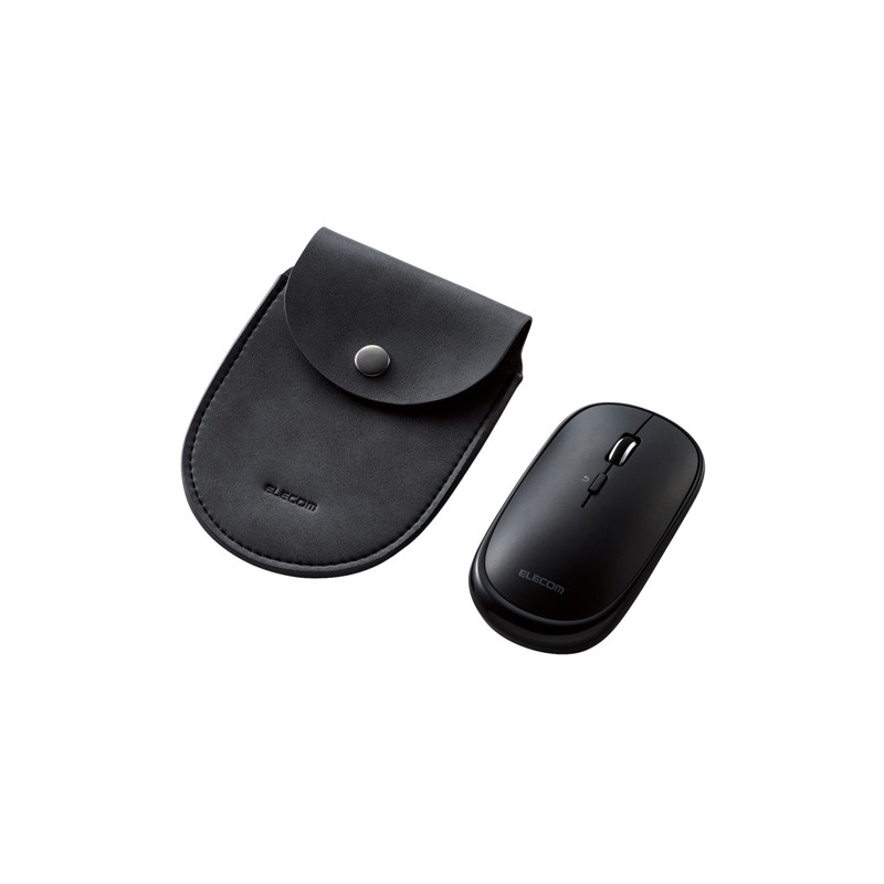 エレコム マウス/Bluetooth/4ボタン/薄型/充電式/3台同時接続/ブラック