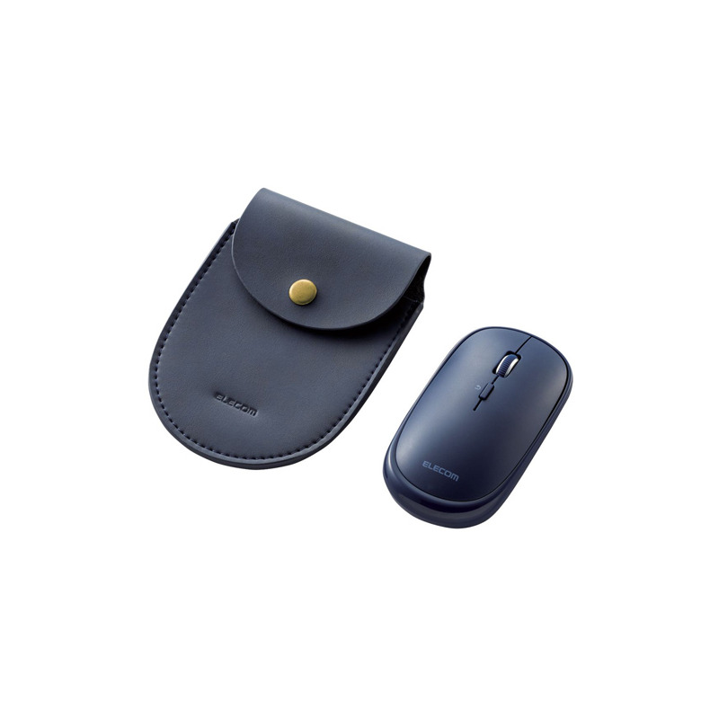エレコム マウス/Bluetooth/4ボタン/薄型/充電式/3台同時接続/ブルー