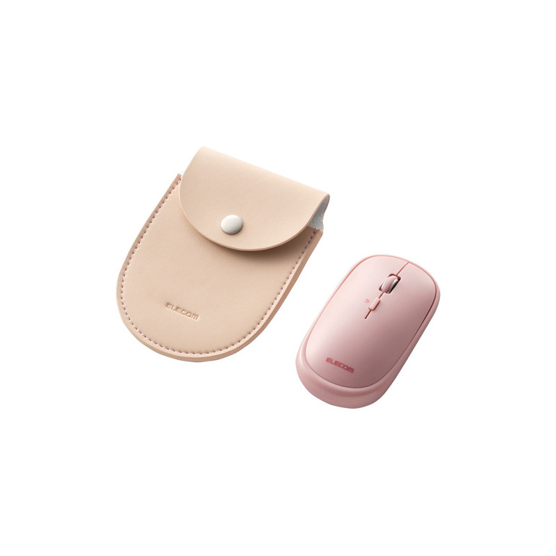 エレコム マウス/Bluetooth/4ボタン/薄型/充電式/3台同時接続/ピンク