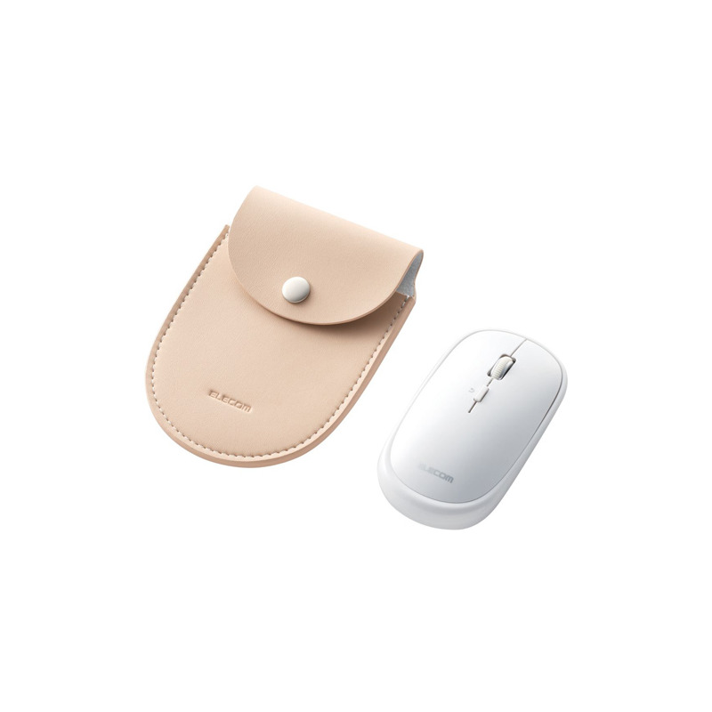 エレコム マウス/Bluetooth/4ボタン/薄型/充電式/3台同時接続/ホワイト
