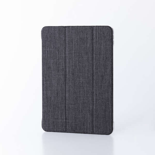 エレコム iPadAir 11インチ(M3/M2)/フラップケース/薄型軽量/ファブリック/背面クリア/2アングル/ブラック
