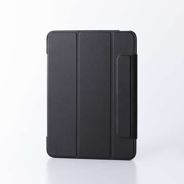 エレコム iPadAir 11インチ(M3/M2)/フラップケース/薄型軽量/背面クリア/フレームカラー/ブラック