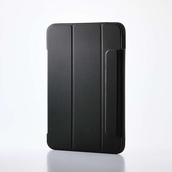 エレコム iPad11インチ(A16)/10.9インチ(第10世代)/フラップケース/薄型軽量/背面クリア/フレームカラー/ブラック