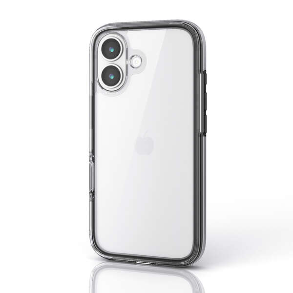 エレコム iPhone 17/ハイブリッドケース/AirShock/全周エアバッグ/ブラック