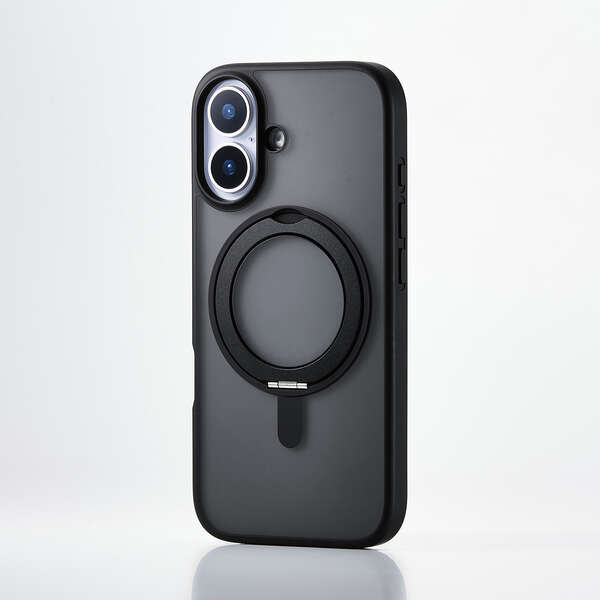 エレコム iPhone 17/ハイブリッドケース/MAGKEEP/スタンド/ブラック