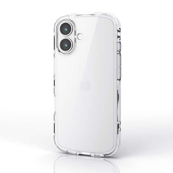 エレコム iPhone 17/TOUGH SLIM LITE/オールクリア/メタルステッカー付/クリア
