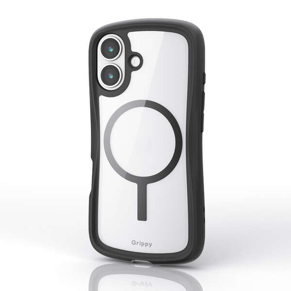 エレコム iPhone 17/Grippy/フレームカラー/MAGKEEP/ブラック