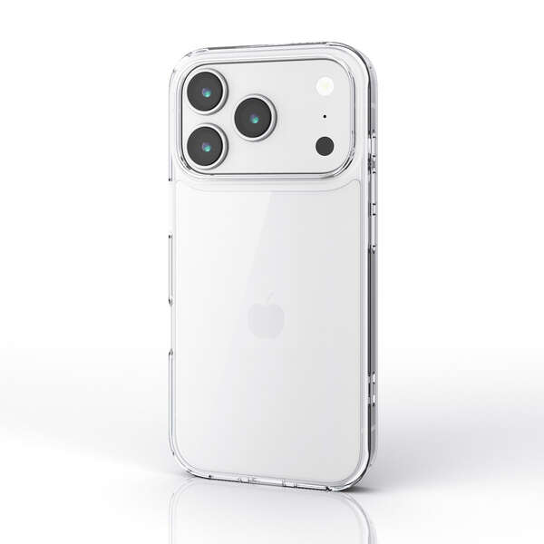 エレコム iPhone 17 Pro/ハイブリッドケース/メタルステッカー付/クリア