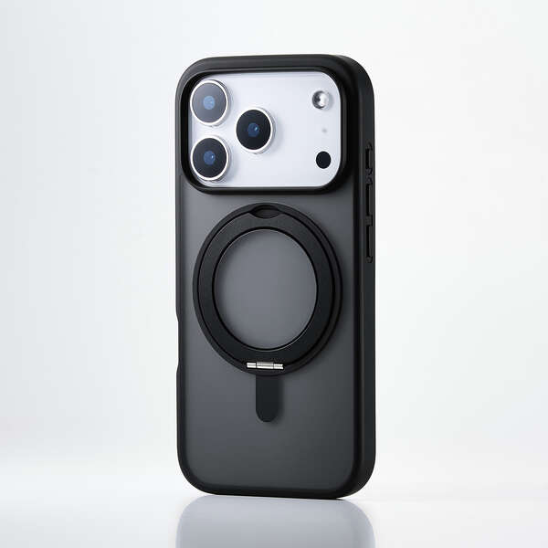 エレコム iPhone 17 Pro/ハイブリッドケース/MAGKEEP/スタンド/ブラック
