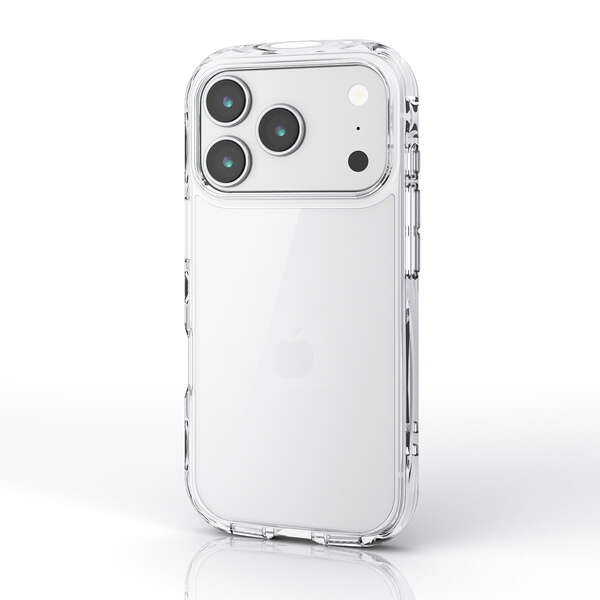 エレコム iPhone 17 Pro/TOUGH SLIM LITE/オールクリア/メタルステッカー付/クリア