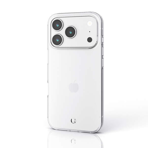 エレコム iPhone 17 Pro/ソフトケース/メタルステッカー付/クリア