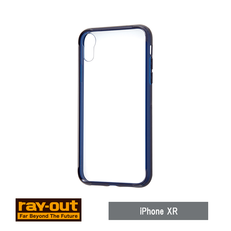 ray-out iPhoneXR ケース ハイブリッド ダークネイビー
