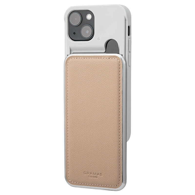 【アウトレット】 坂本ラジヲ iPhone 13 mini Shrink PU Leather Hybrid Shell Case GRG