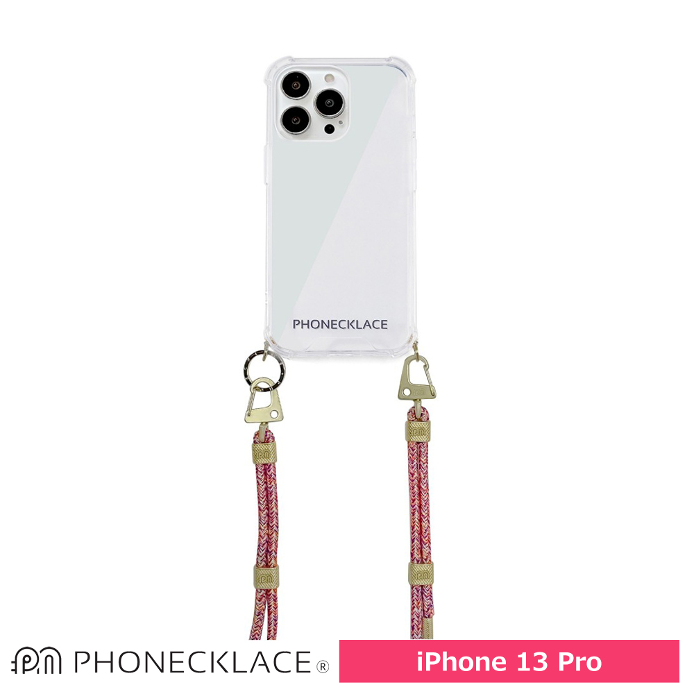 PHONECKLACE クロスボディストラップ付きクリアケースfor iPhone 13