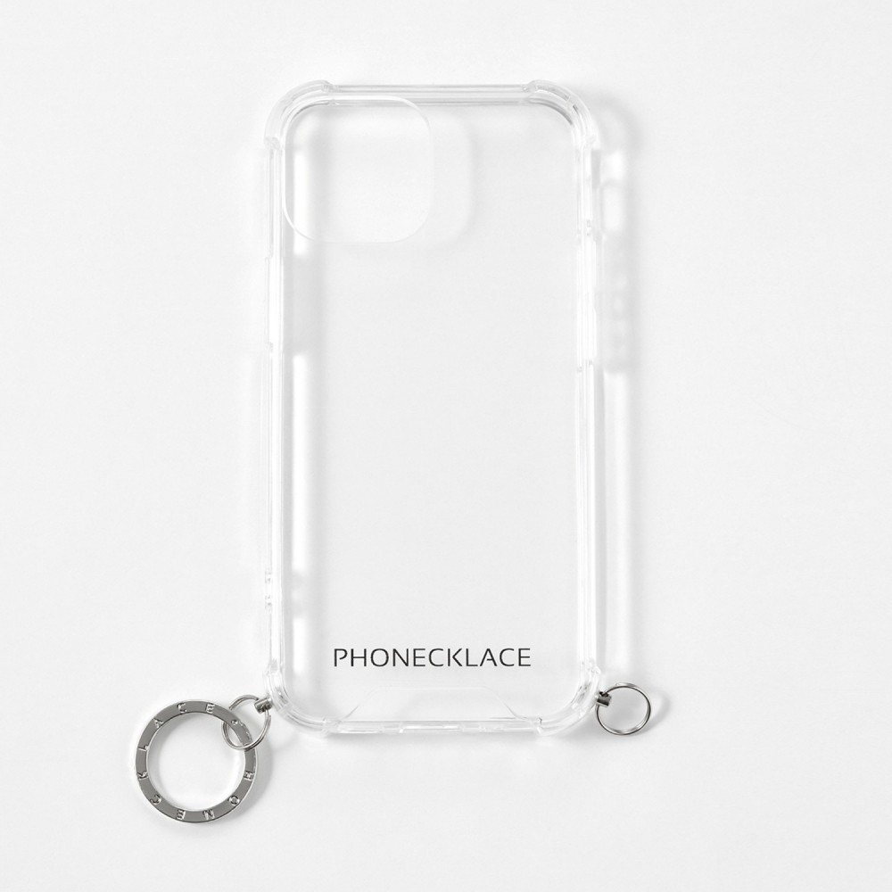 PHONECKLACE ストラップ用リング付きクリアケースfor iPhone 13 Pro