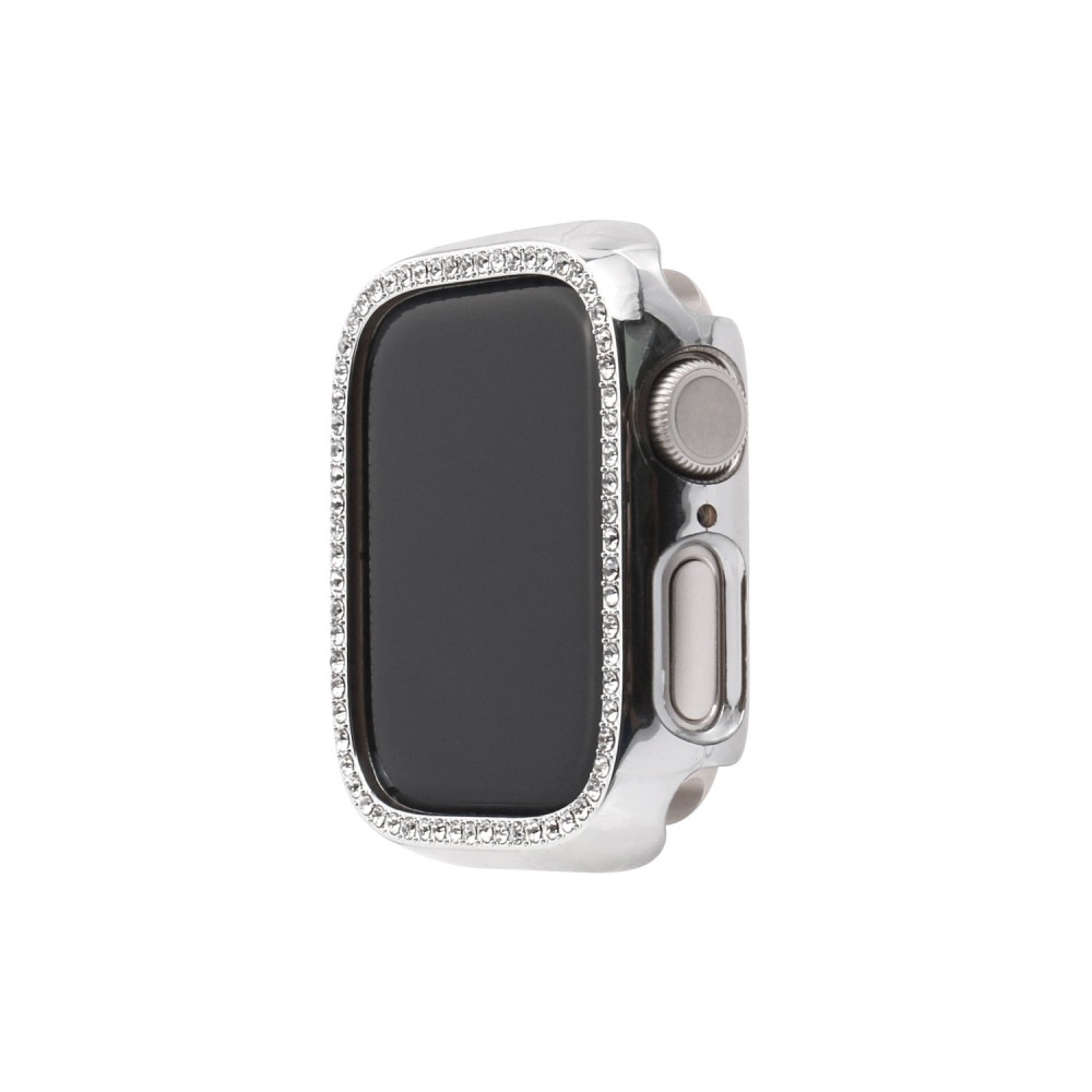 WEARPLANET ウェアプラネット ラインストーンハードケース for Apple Watch 44mm シルバー SoftBank公式  iPhone/スマートフォンアクセサリーオンラインショップ