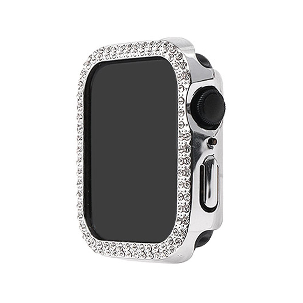 WEARPLANET ウェアプラネット  ラインストーンハードケース de luxe for Apple Watch 45mm シルバー