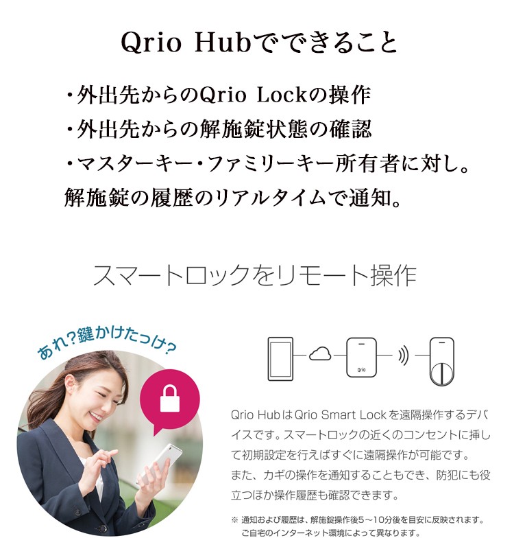 安心の正規販売代理店】キュリオロック + Qrio Hub 茶色セット Q-SL2