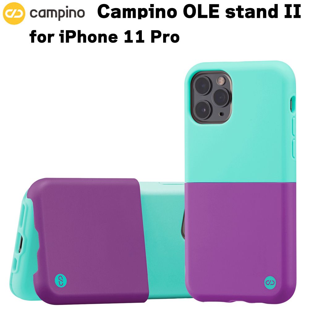 Campino カンピーノ OLE stand II for iPhone 11 Pro アクアブルー×ロイヤルパープル アイフォン ケース カバー スマホケース おしゃれ ネコポス便配送