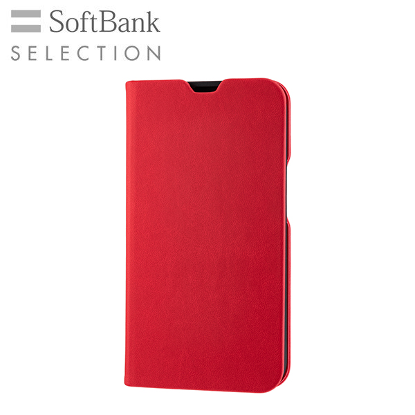 SoftBank SELECTION 耐衝撃 抗ウイルス 抗菌 Stand Flip for iPhone 13 mini レッド