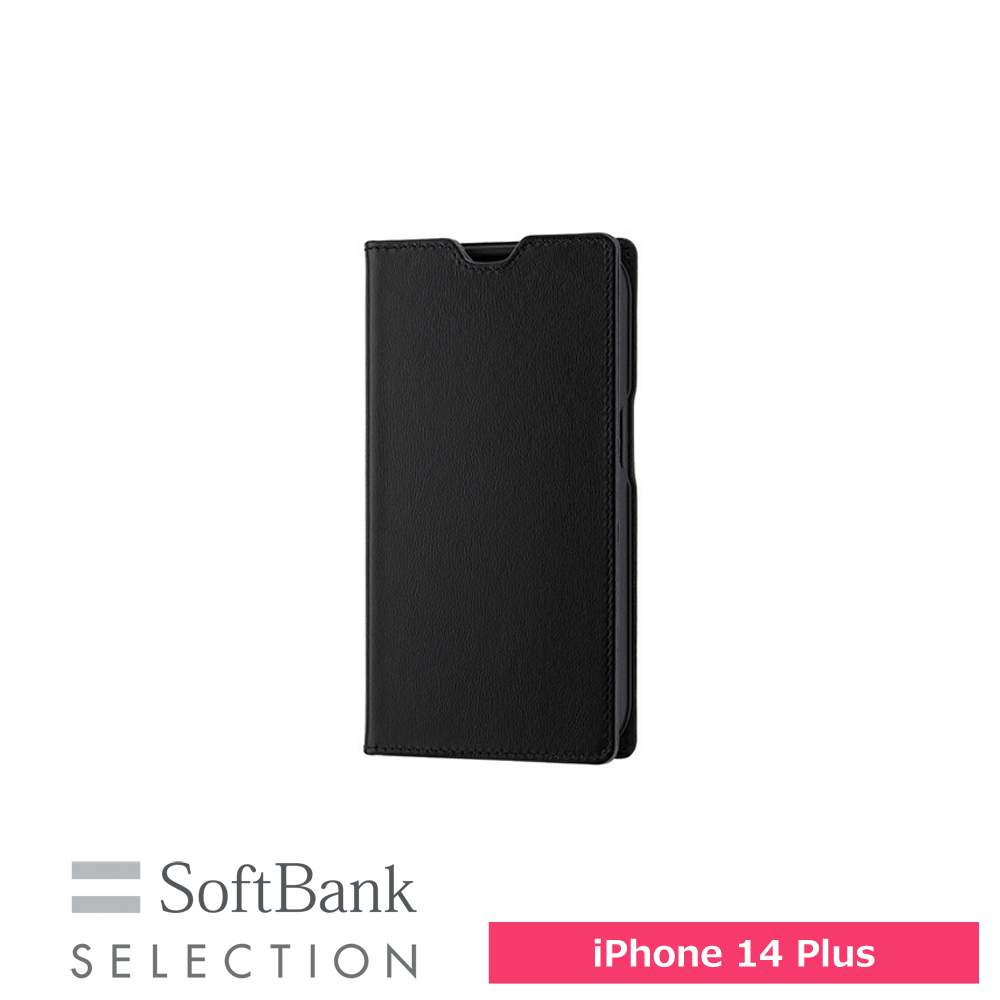 SoftBank SELECTION Leather Flip for iPhone 14 Plus  SB-I012-FPLS/BK