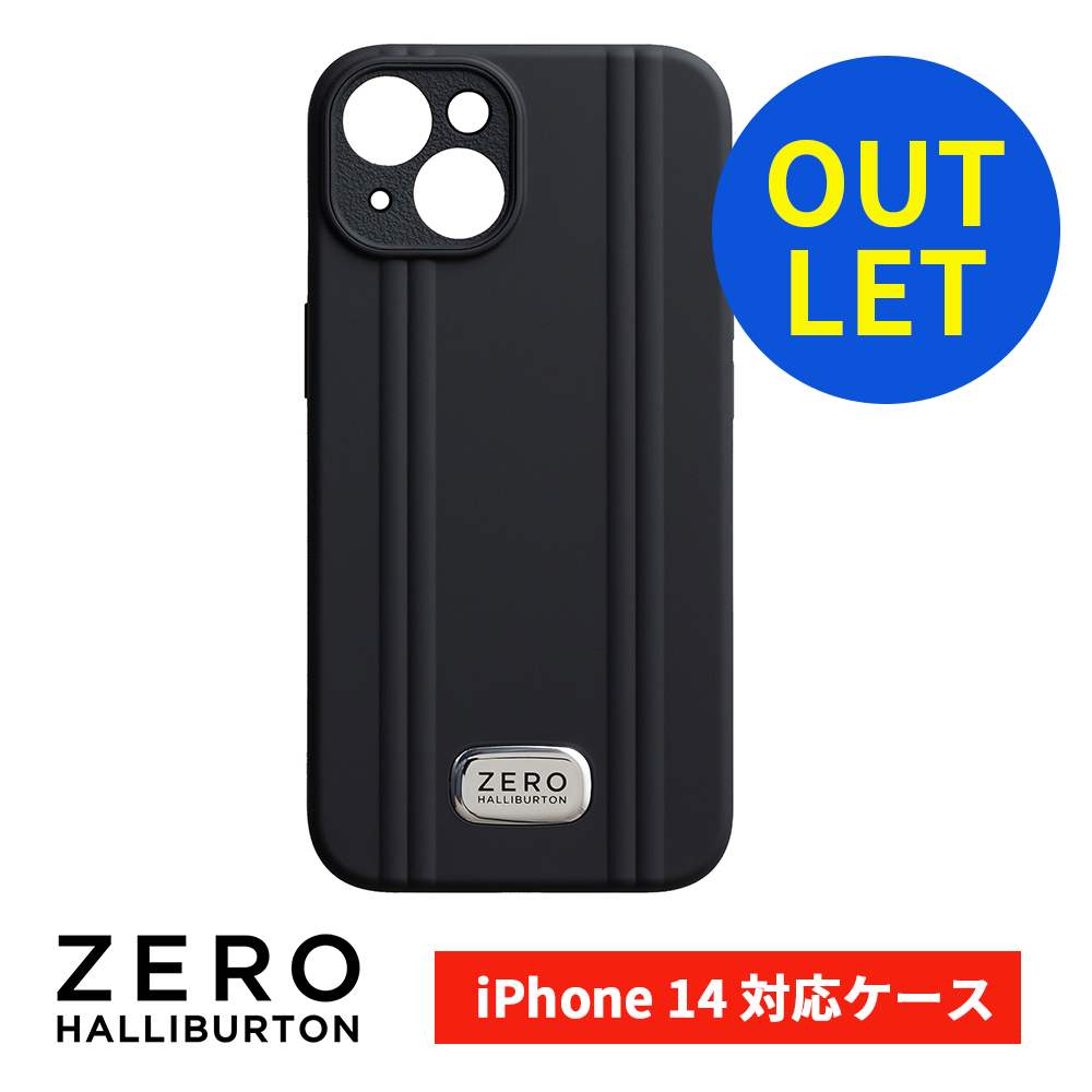 【アウトレット】ZERO HALLIBURTON ゼロハリバートン iPhone 14 Hybrid Shockproof Case Black ブラック