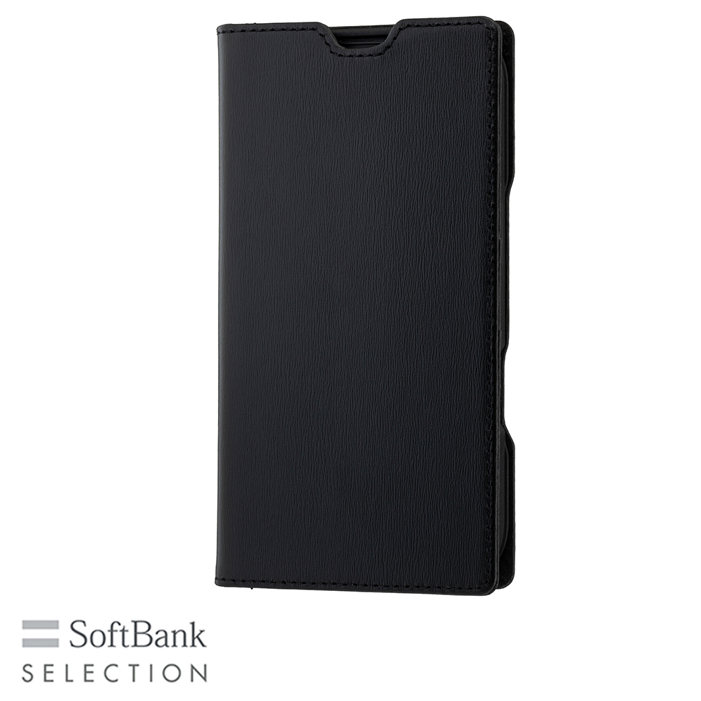 SoftBank SELECTION Leather Flip for iPhnoe 16 Pro ブラック SB-I020-FPLS/BK