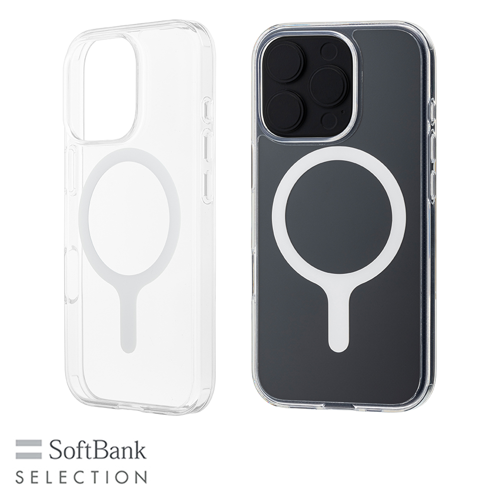 【予約商品】SoftBank SELECTION マグネティックハイブリッドケース  for iPhone 16 Pro SB-I020-HYMG/CL ※2024年9月20日発売予定