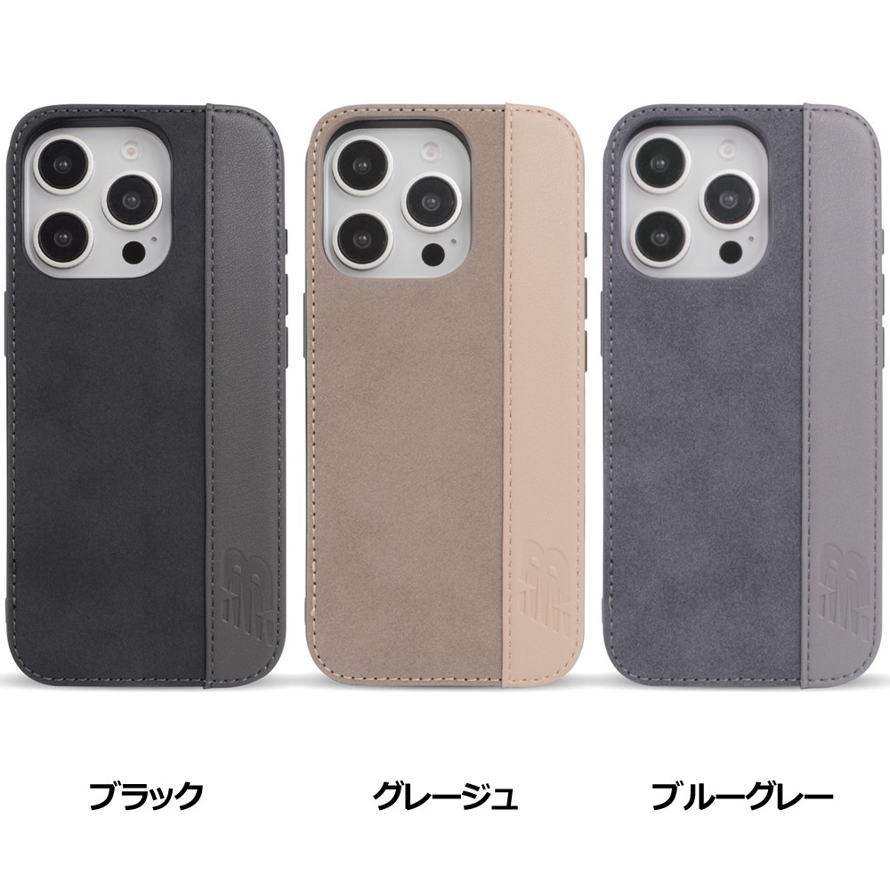 iPhone 16 Pro new balance [スタンド付き背面ケース/スエード]