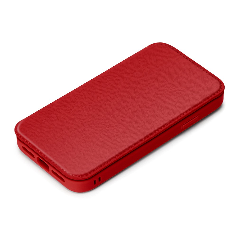 PGA スマホケース 手帳型 iPhone13Pro アイフォン スマホ ケース レッド ガラス フリップケース レッド 耐衝撃 カード収納