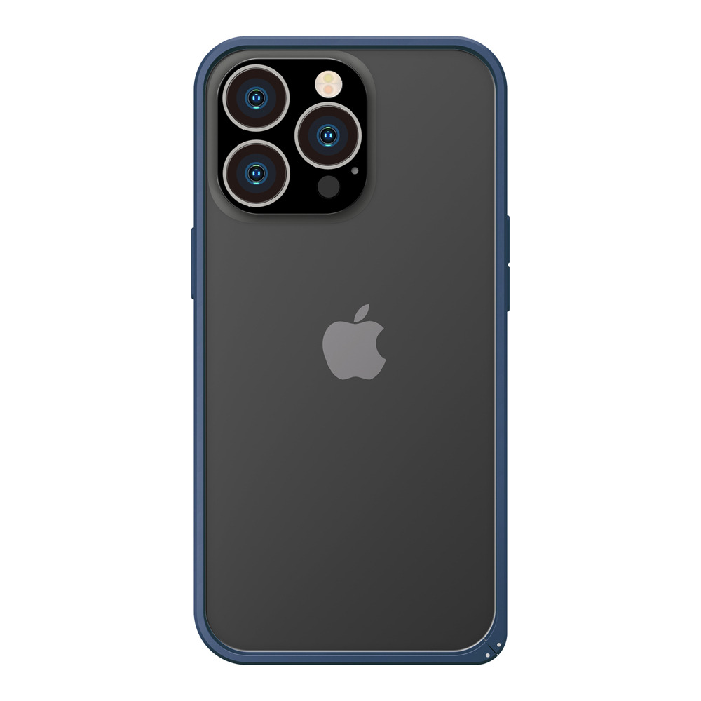 PGA スマホケース バンパー iPhone13Pro アイフォン スマホ ケース ネイビー アルミニウム バンパー ネイビー