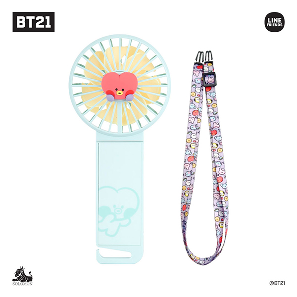 BT21 公式 グッズ ハンズフリー 扇風機 BT21 minini デュアルブレード