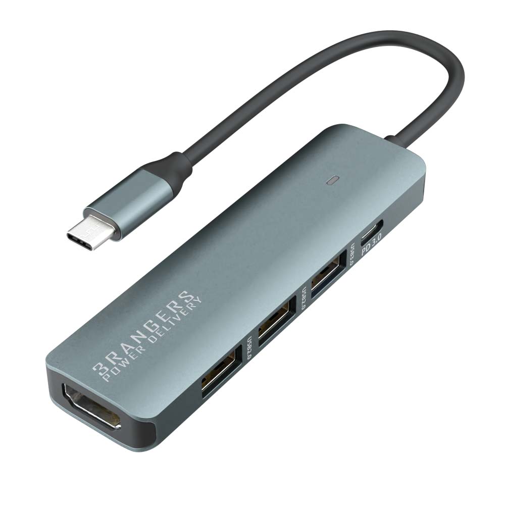 エアリア 3RANGERS POWER DELIVERY TypeC マルチアダプター HDMI USBポート POWER DELIVETY