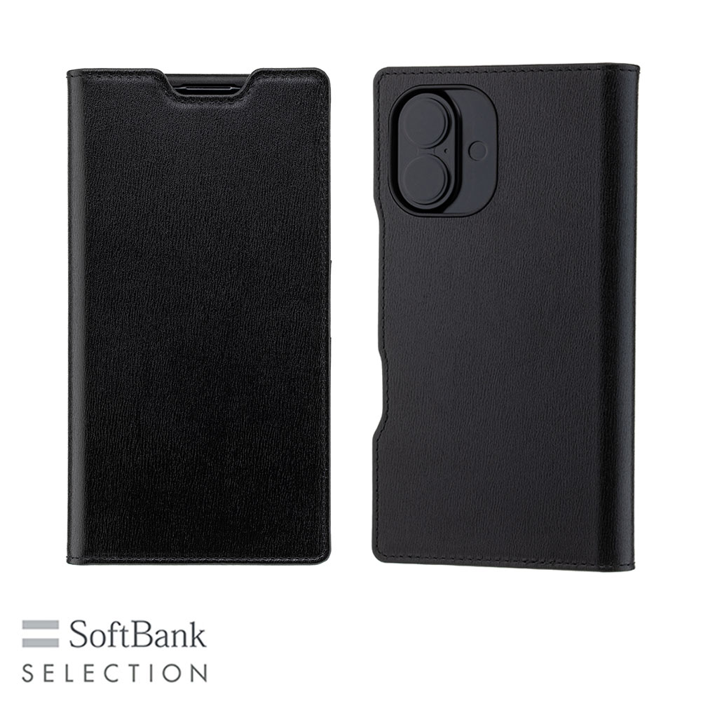 【予約商品】SoftBank SELECTION Leather Flip for iPhone 17 SB-I023-FPLS/BK