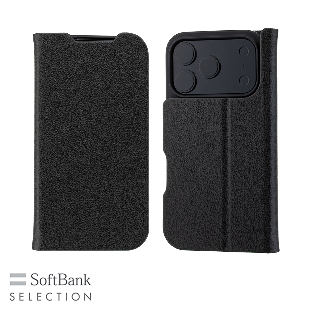 【予約商品】SoftBank SELECTION マグネティック Stand Flip for iPhone 17 Pro ブラック SB-I025-FBMG/BK