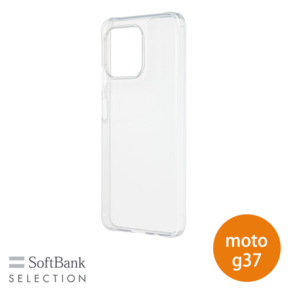 SoftBank SELECTION クリアソフトケース for moto g37 耐衝撃 TPU