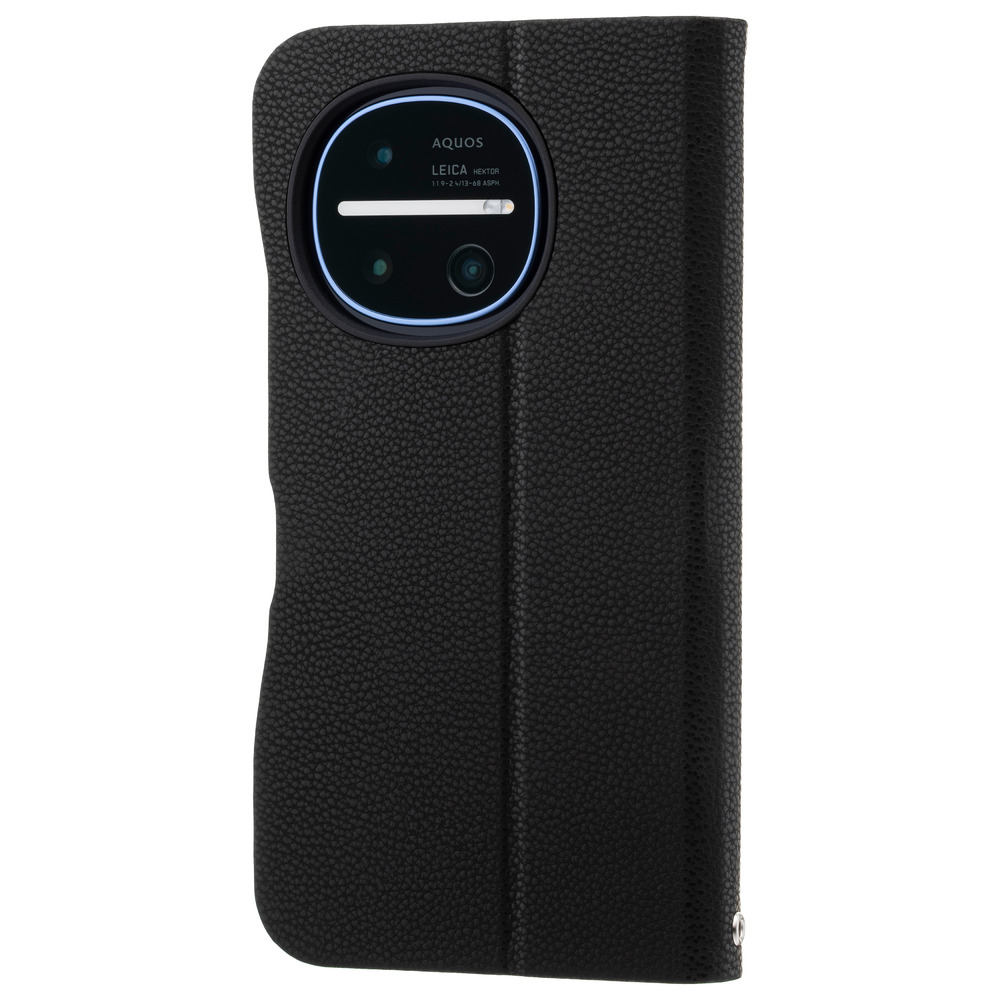 SoftBank SELECTION Stand Flip AQUOS R11 手帳型ケース ブラック 耐