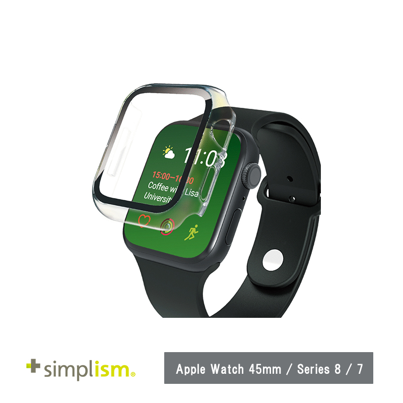 Simplism Apple Watch Ultra ゴリラガラス 高透明 ガラス一体型PCケース クリア