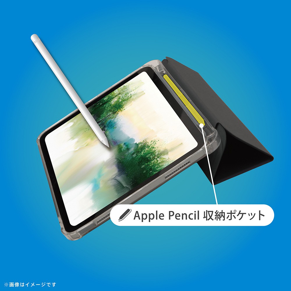 Simplism iPad A16 第11世代対応 耐衝撃 フリップケース スタンド機能