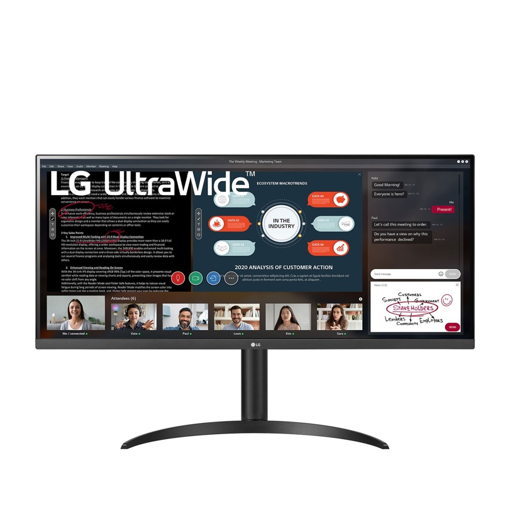 LG Electronics Japan 5年保証 34型 UltraWide FHD(2560x1080) IPS ディスプレイ ブラック