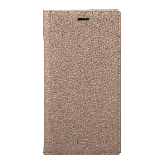 【アウトレット】 坂本ラジヲ Shrunken-Calf Leather Book Case for iPhone XS/X Taupe